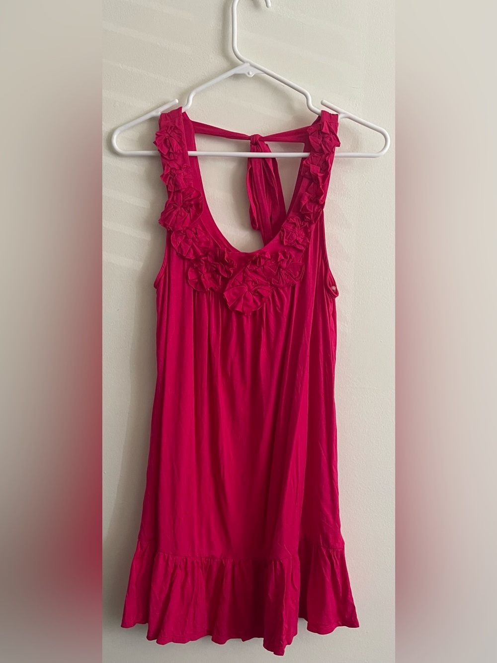 🌺 NWT Forever 21 Fuchsia Ruffle Tank Dress 🌺